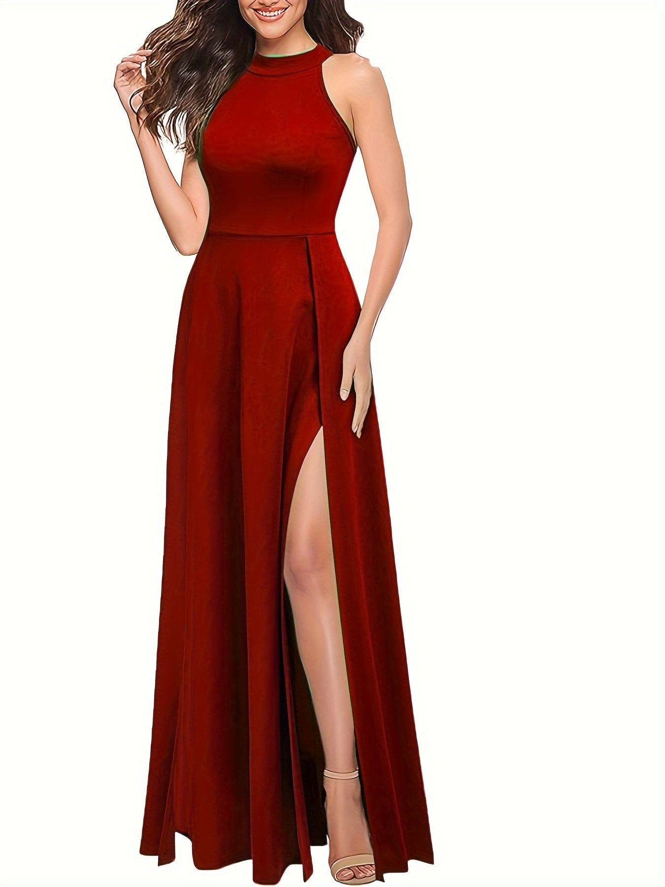 Empower Your Style with Our Elegant Split Thigh Maxi Dress - Women's Clothing Collection