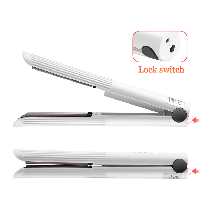 Portable Mini Hair Straightener - Roll and Straight Dual Use Perfection Anywhere!