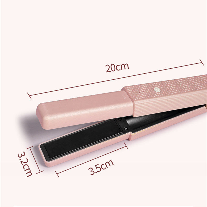 Portable Dual-Use Hair Straightener and Curler - USB Charge, Ceramic Precision, Healthy Beauty Anywhere!